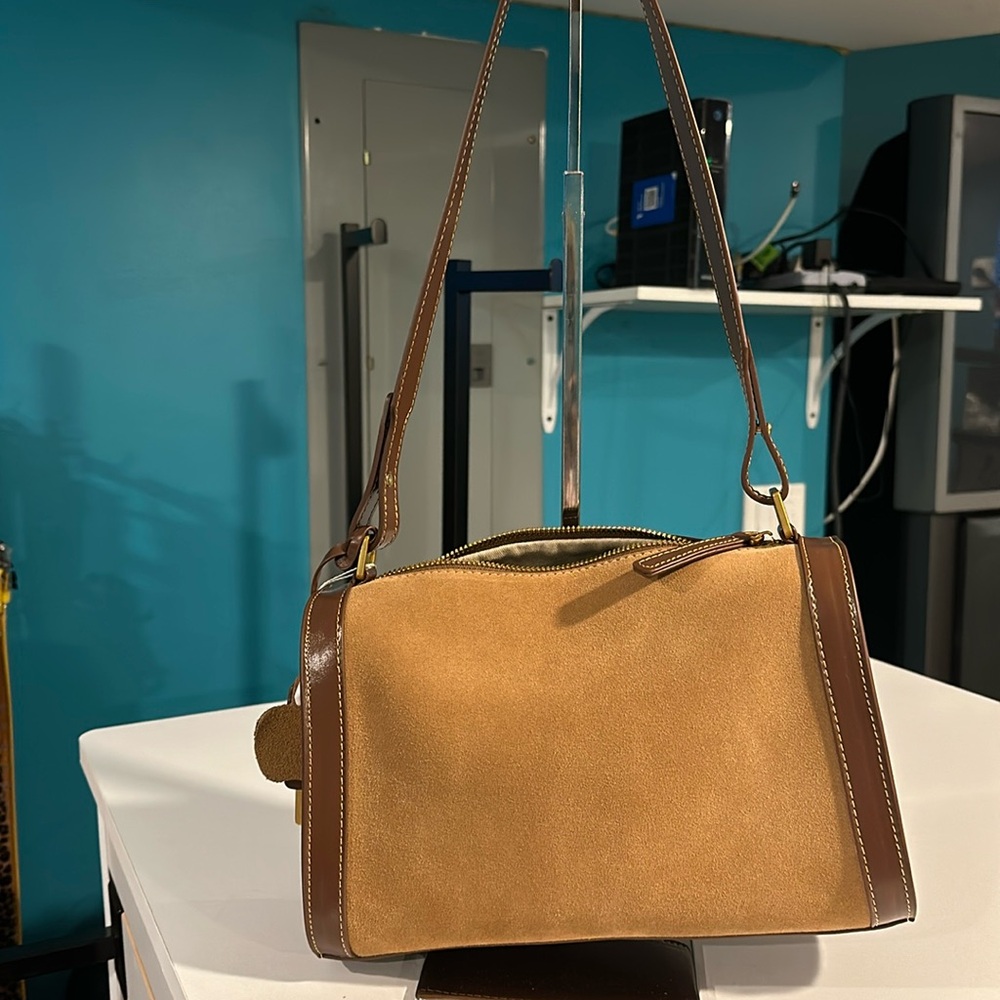 Shoulder or handheld Handbag suede